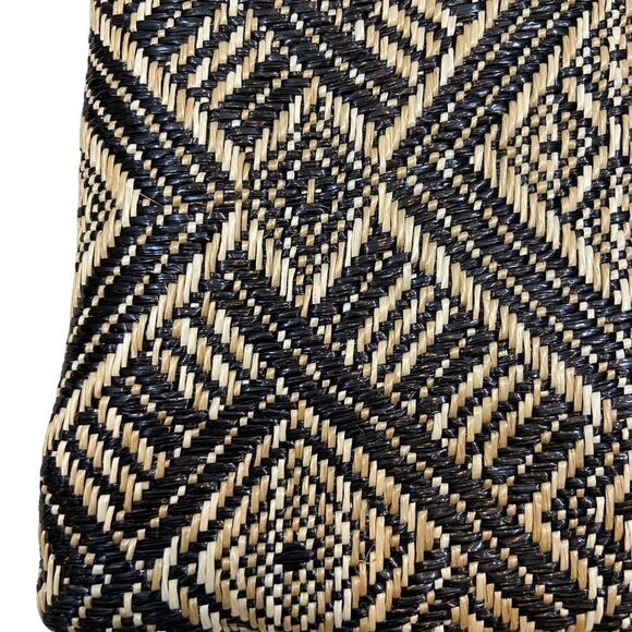 Trina Brand Tan and Black Woven Cosmetic Bag With Zipper Closure - Picture 7 of 13